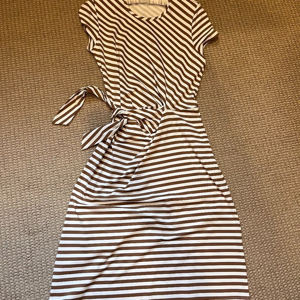 NWOT J. McLaughlin Elora Bangle Stripe Print Side Tie Dress